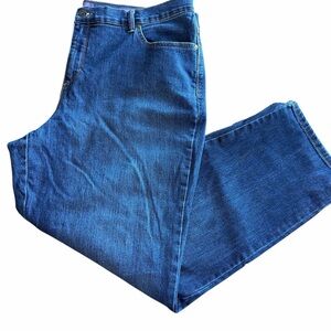 Gloria Vanderbilt Women's Amanda Blue Straight Leg Jeans 18W Short